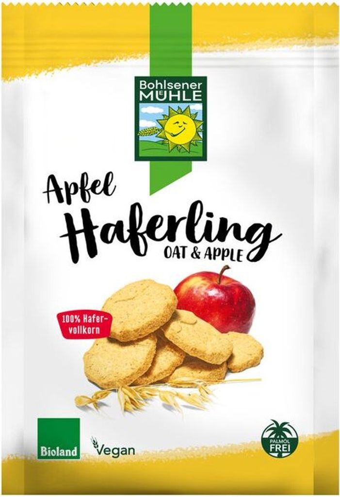 Bohlsener Mühle Haferling Apfel -- 125g x 6  - 6er Pack VPE