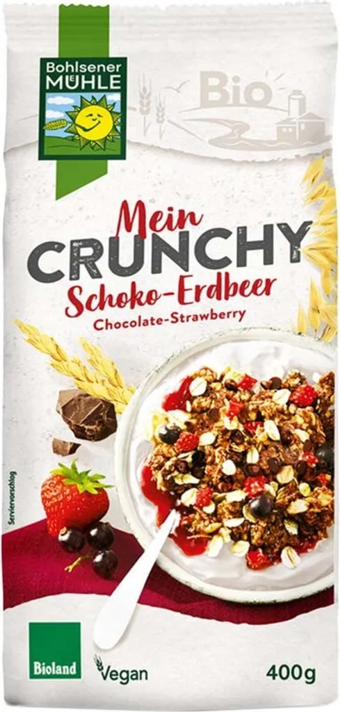 Bohlsener Mühle Mein Crunchy Schoko-Erdbeer -- 400g