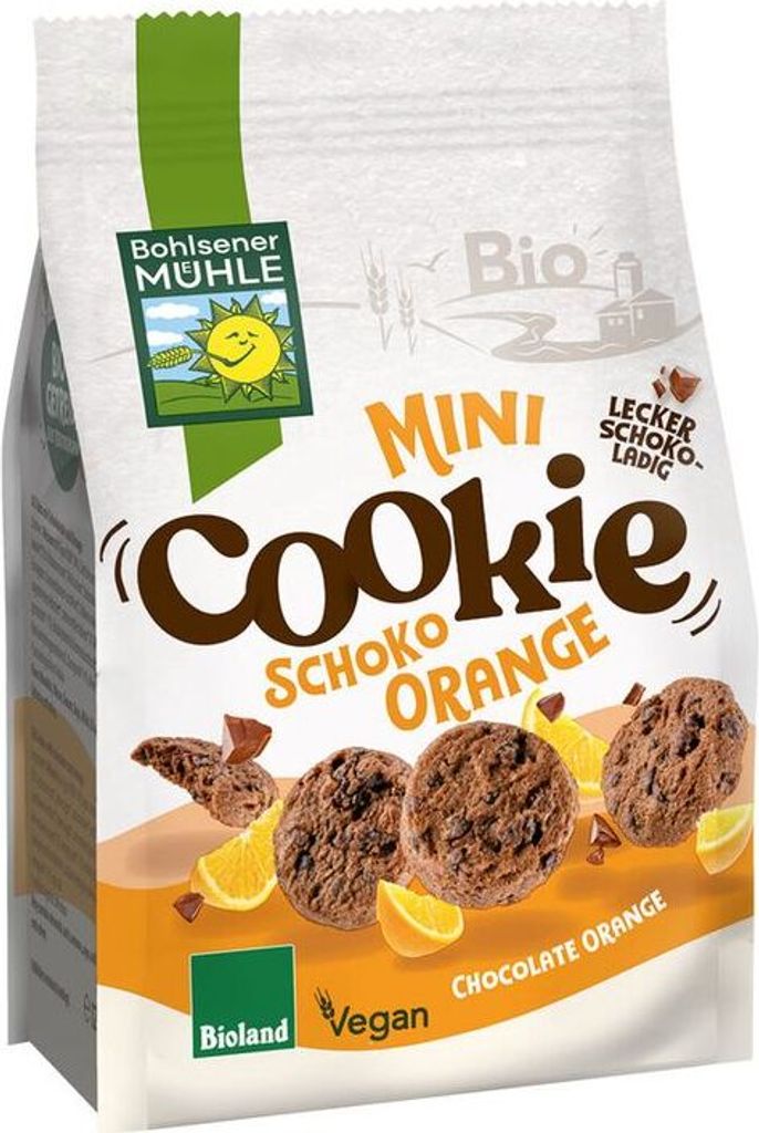 Bohlsener Mühle Mini Cookie Chocolate Orange -- 125g x 6 - 6-pack VPE