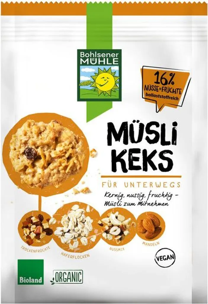 Bohlsener Mühle Müsli Keks für Unterwegs -- 150g x 6  - 6er Pack VPE