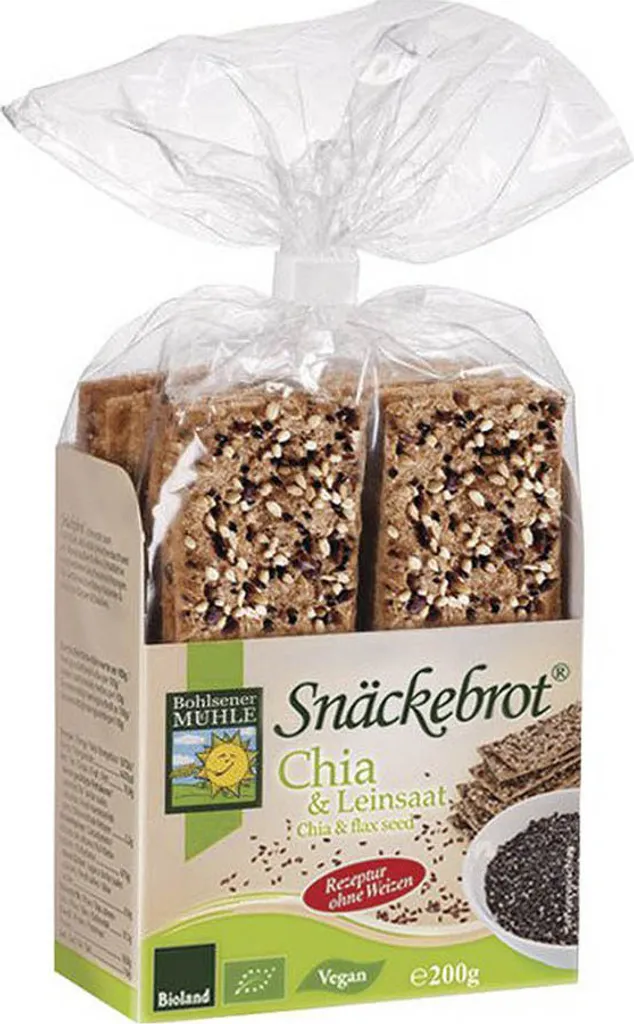 Bohlsener Mühle Chia & Linseed Snack Bread -- 200g
