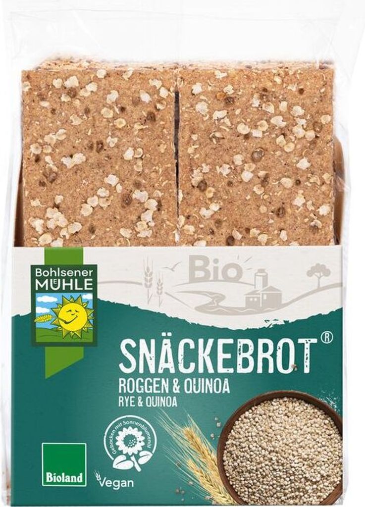 Bohlsener Mühle Snäckebrot Rye & Quinoa -- 200g x 8 - 8-pack VPE