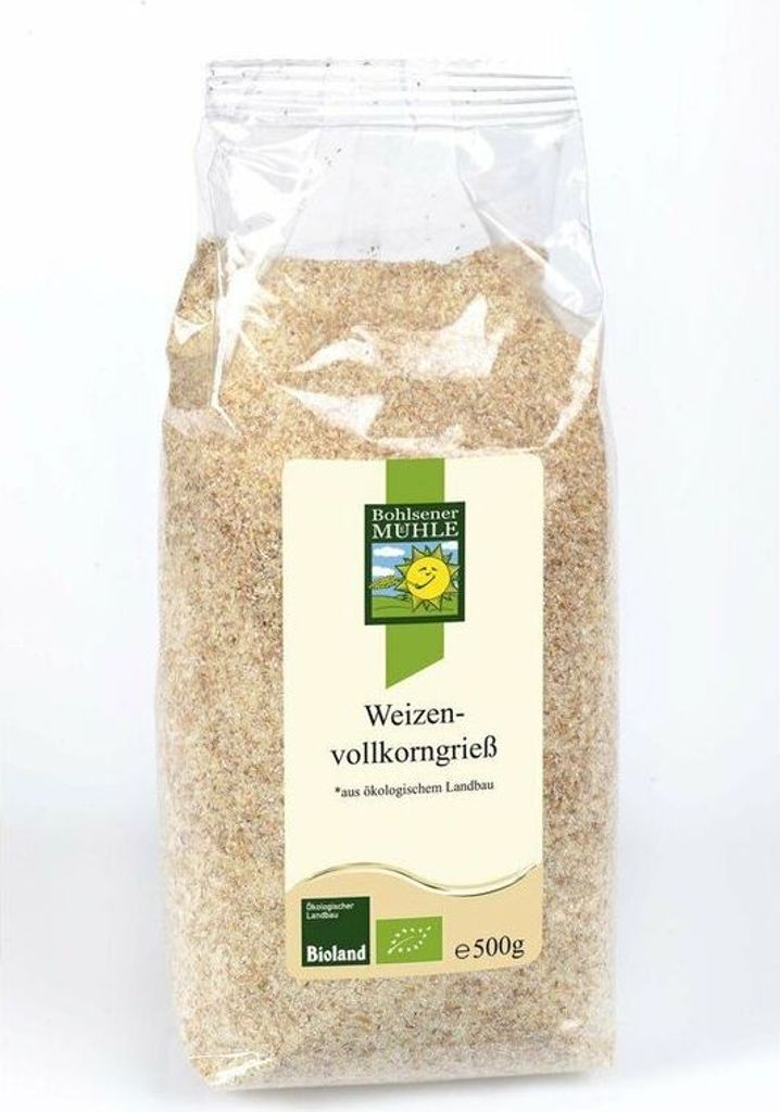 Bohlsener Mühle Whole Wheat Semolina -- 500g x 6 - 6-pack VPE