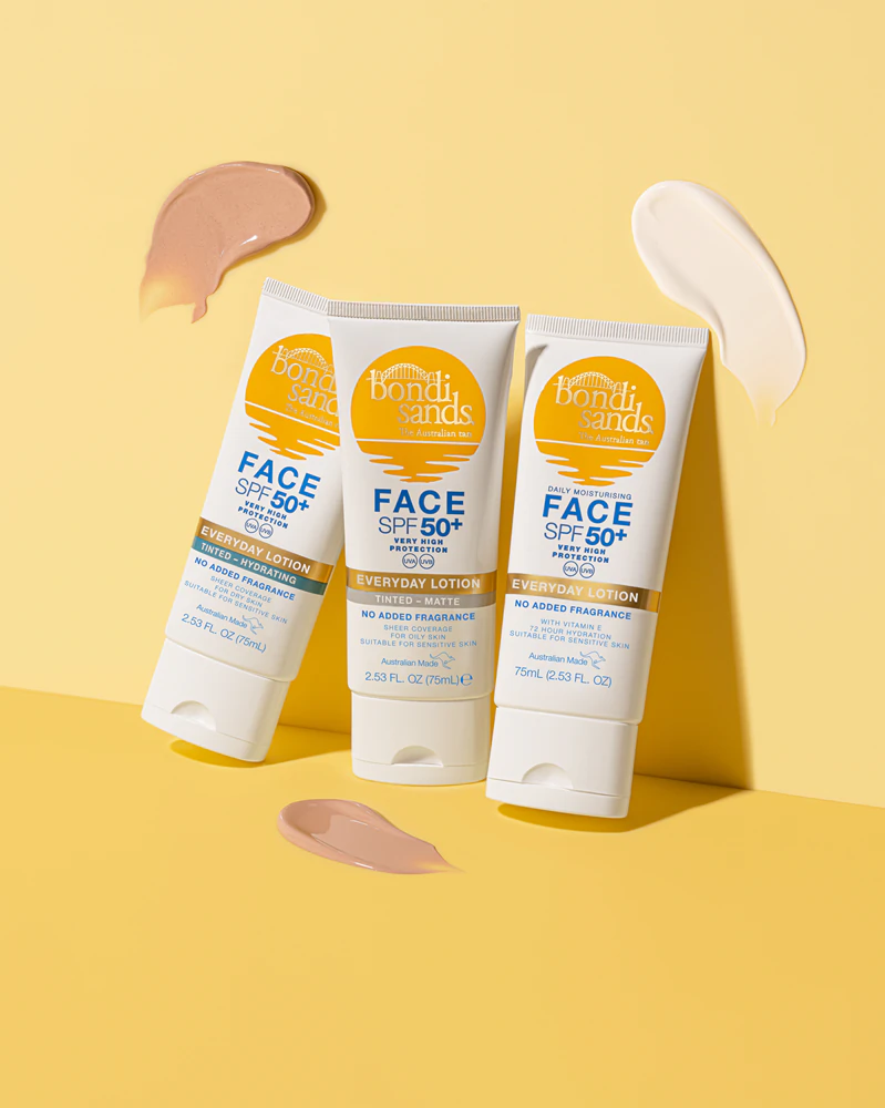Bondi Sands SPF 50+ Everyday Face Lotion protective tinted cream for the face for a matte look