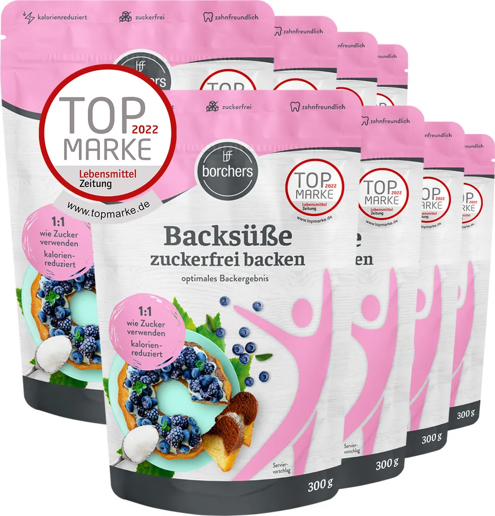 BORCHERS Backsüße - Zuckerfrei Backen (8x300g)