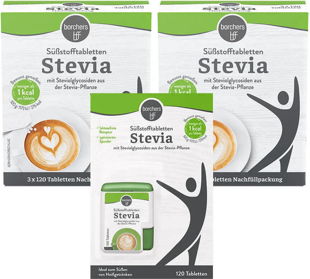 BORCHERS Nachfüllset Stevia Süßstofftabletten