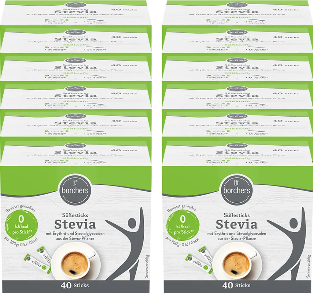 BORCHERS Stevia Süßesticks (12x40 Stk.)