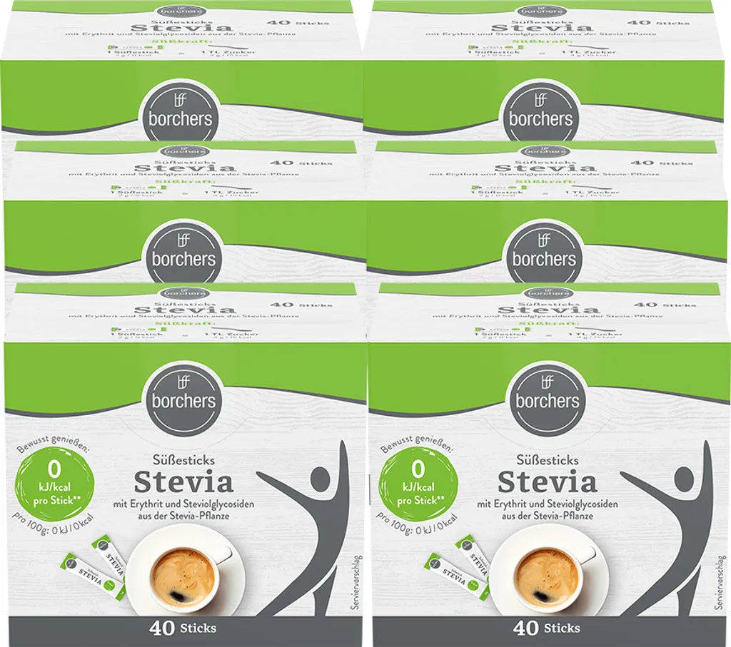 BORCHERS Stevia Süßesticks (6x40 Stk.)