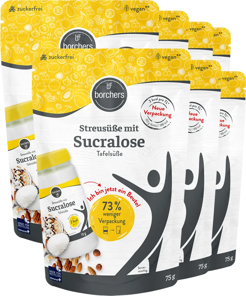 BORCHERS Sucralose Streusüße (7x 75g Beutel)
