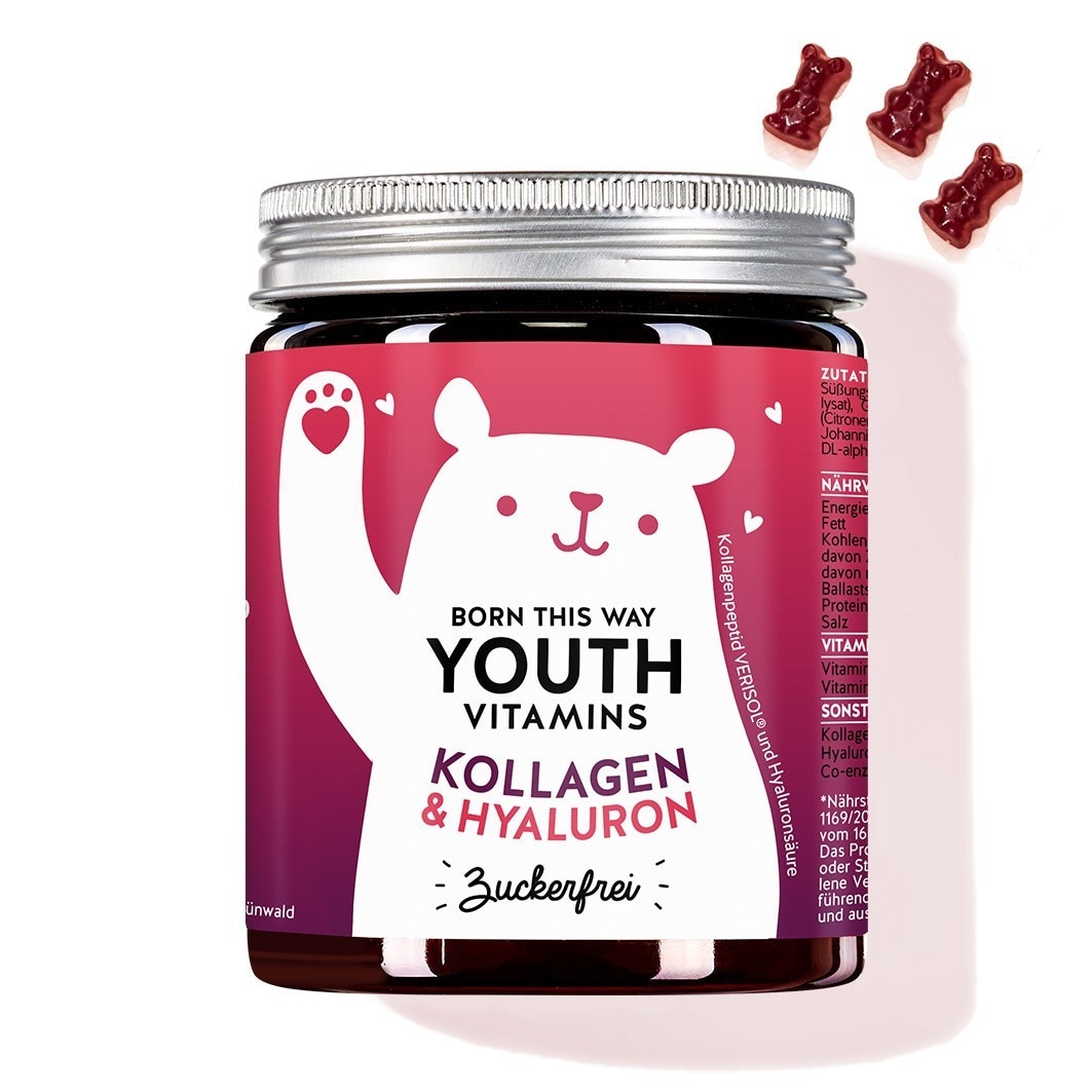 Bears With Benefits Born This Way Youth Vitamins with VERISOL® Collagen, Q10 & Hyaluronic Acid