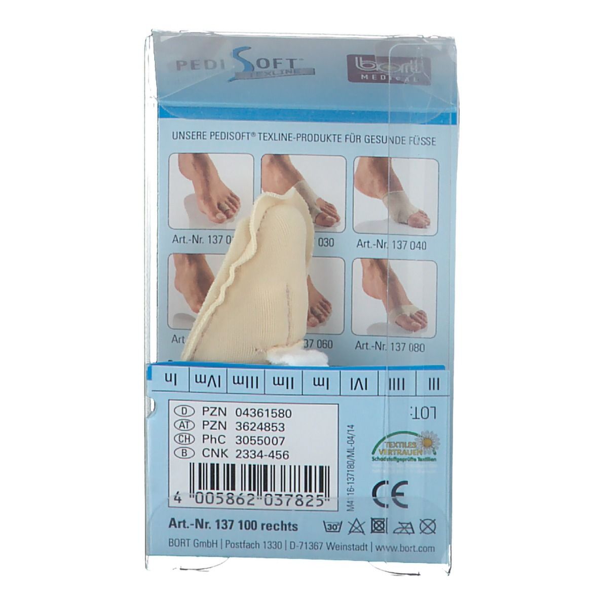 BORT PediSoft® TexLine toe pad right