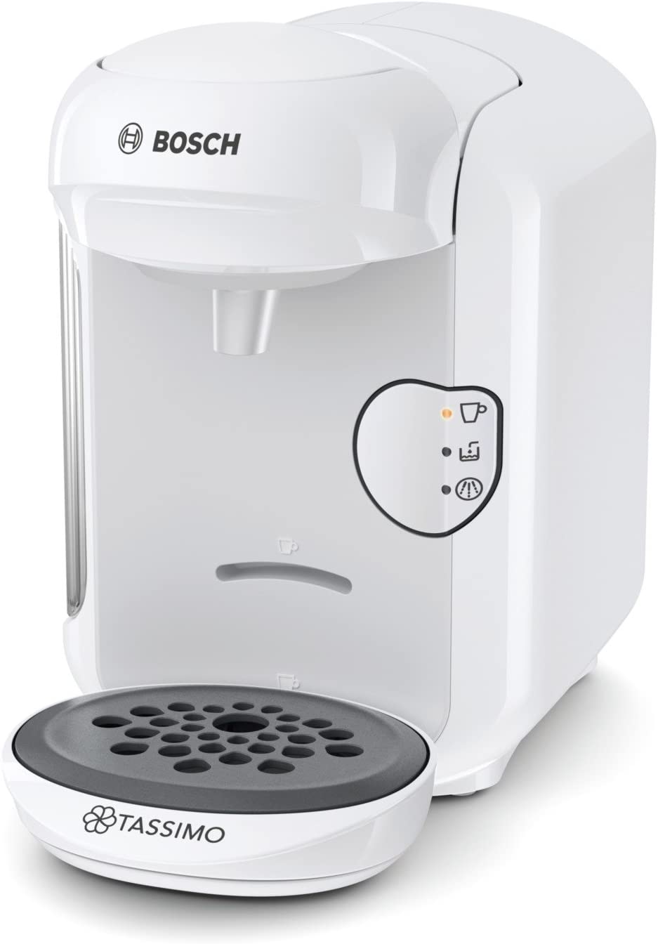 Bosch TAS1406 Tassimo Vivy2 Capsule Machine - for Over 70 Drinks - Fully Automatic - Suitable for All Cups - Compact Size, 1 colour concept, White