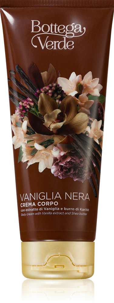 Bottega Verde Black Vanilla gentle body cream with bamboo butter