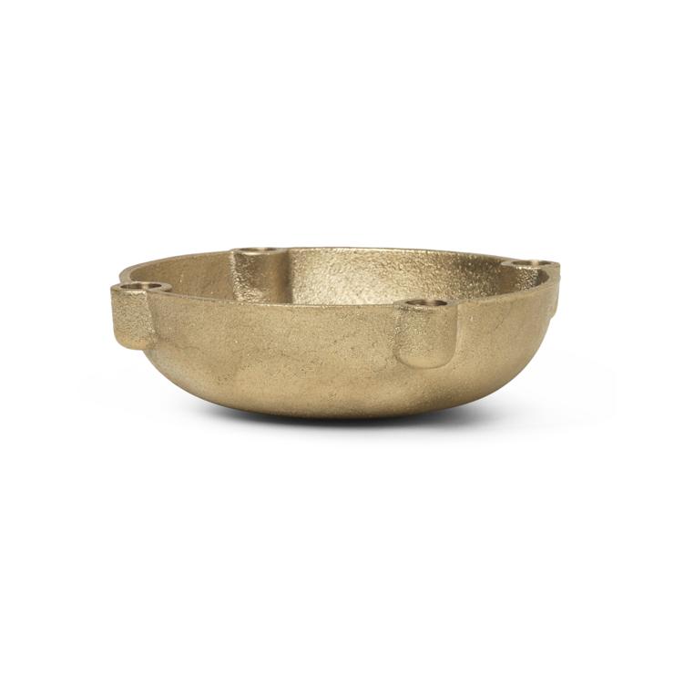 Bowl Advent Candle Holder Brass