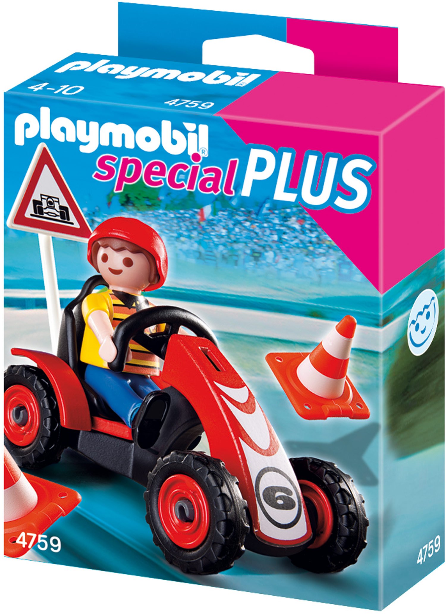 Playmobil Boy With Racing Cart