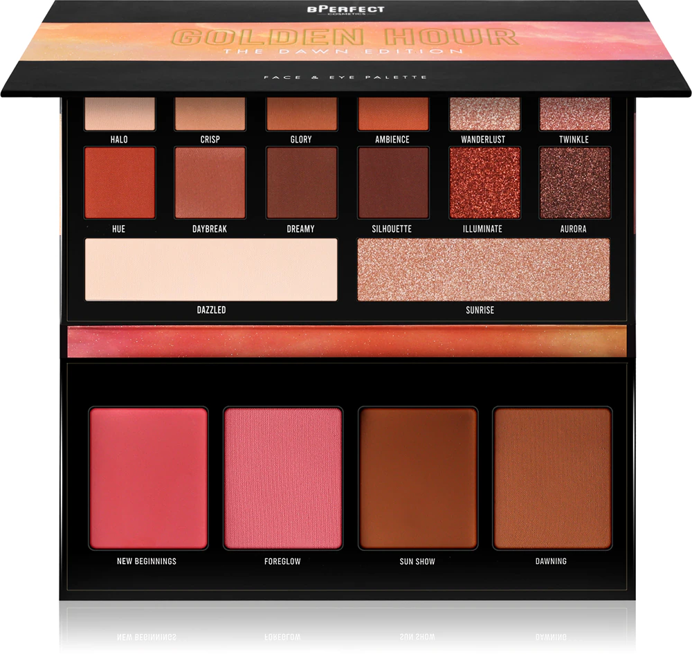 BPerfect Golden Hour The Dawn Edition Eyeshadow & Contour Palette for the face