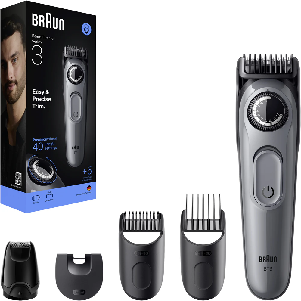 Braun Series 3 BT3560 Bartschneider mit 5 Styling-Geräten