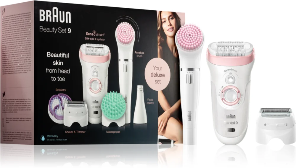 Braun Silk-épil 9 S9995 epilator with cleaning brush