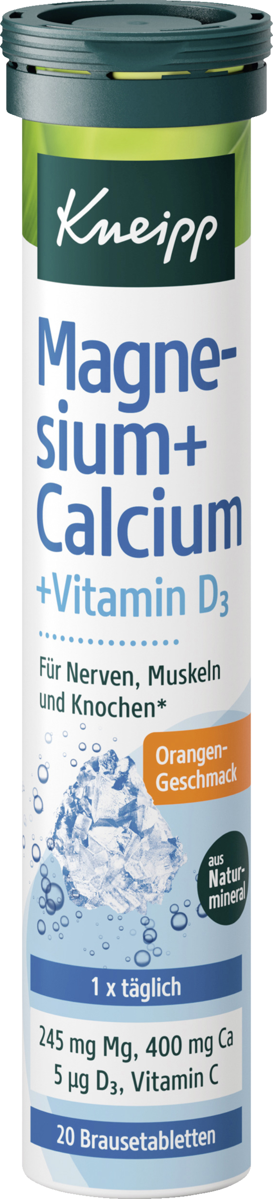 Effervescent tablets magnesium + calcium +D3