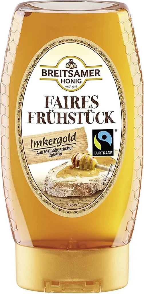 Breitsamer Faires Fruehstueck Blütenhonig fair und klimaneutral 350g