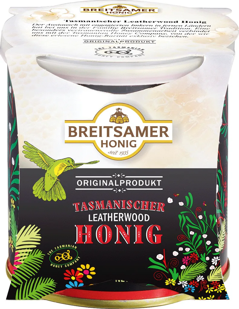 Broad-leaved Tasmanian Leatherwood Honey 350g Finely creamy, strong honey with an exotic floral aroma (1 x 350g)