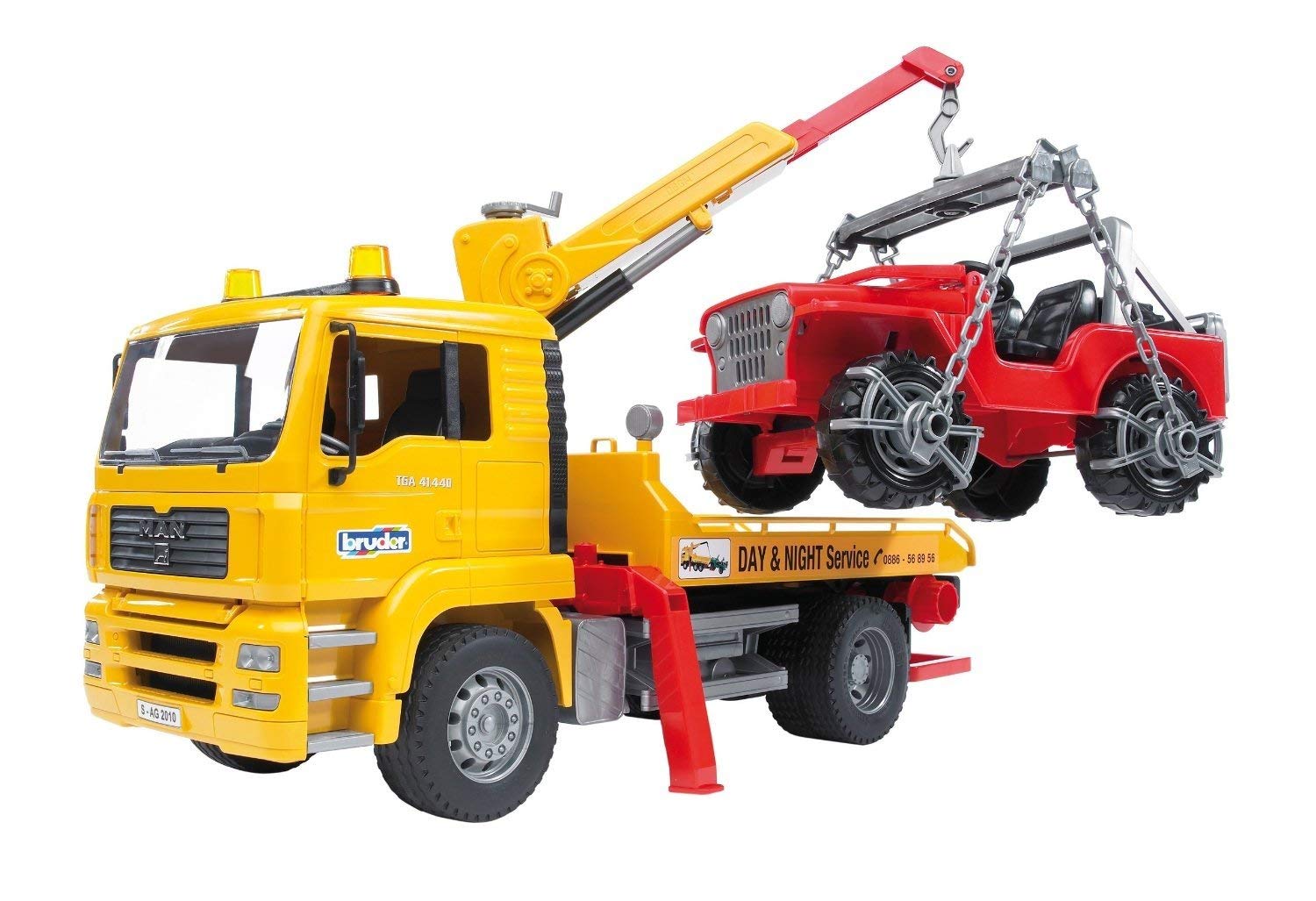 Dickie Toys Bruder Man Tga Breakdowntruck With Cross Country Vehicle