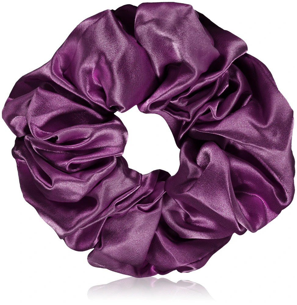 BrushArt Hair Large satin scrunchie set hair ties Pink & Violet