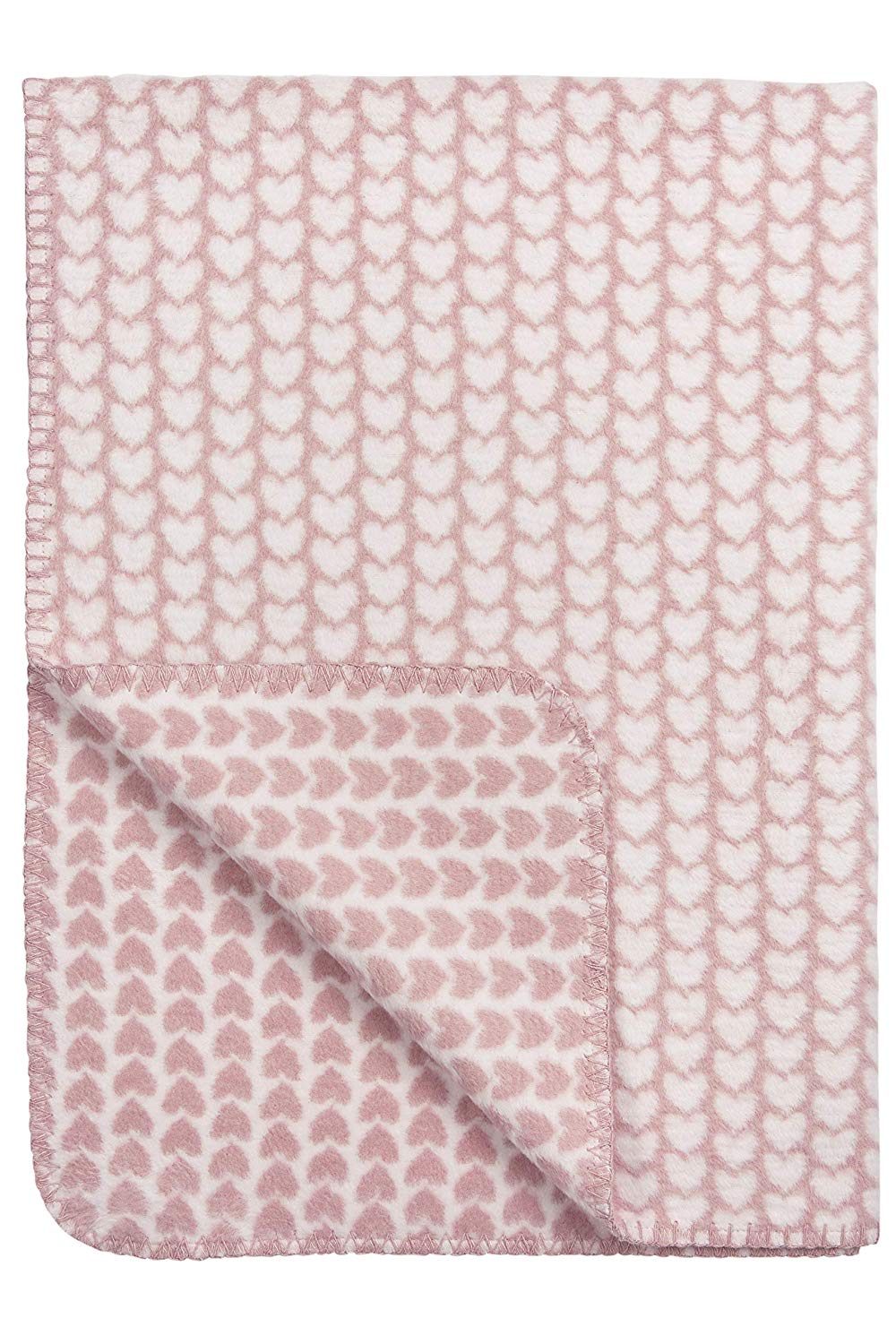 Meyco Knitted Heart 1531026 Baby Blanket 75 x 100 cm Pink