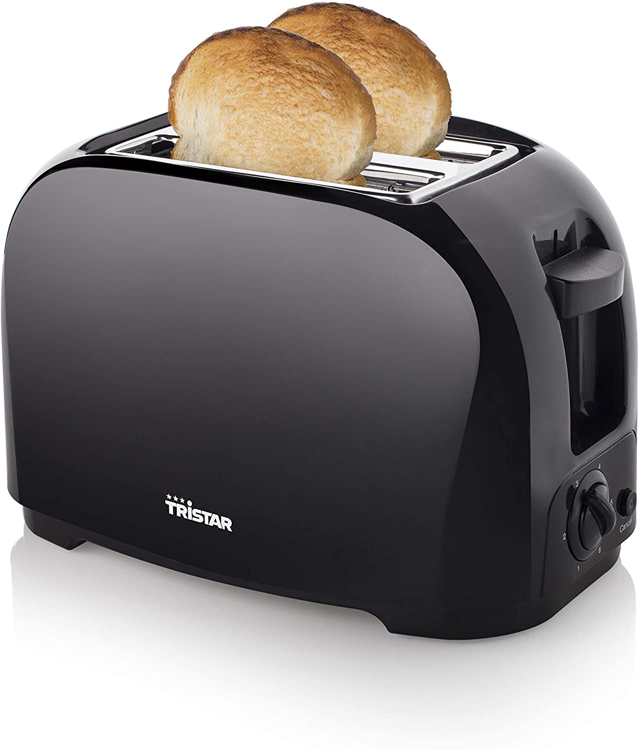 Tristar BR-1025 Toaster - 6 Adjustable Browning Levels with Bun Attachment - Removable Crumb Compartment