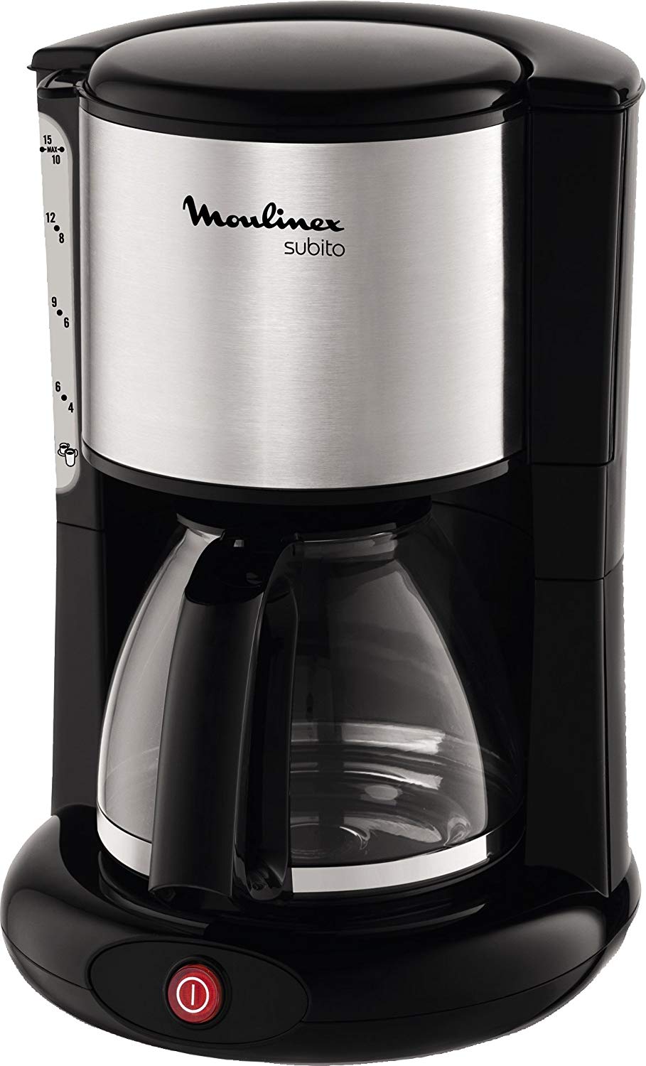Moulinex Fg360811 Glass Coffee Machine Subito Matte Stainless Steel