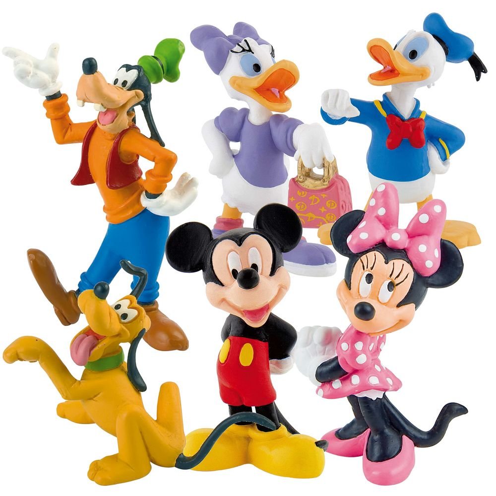 Bullyland Disneys Mickey - 6 Figures Playset Cake Topper Size 6 - 10 cm