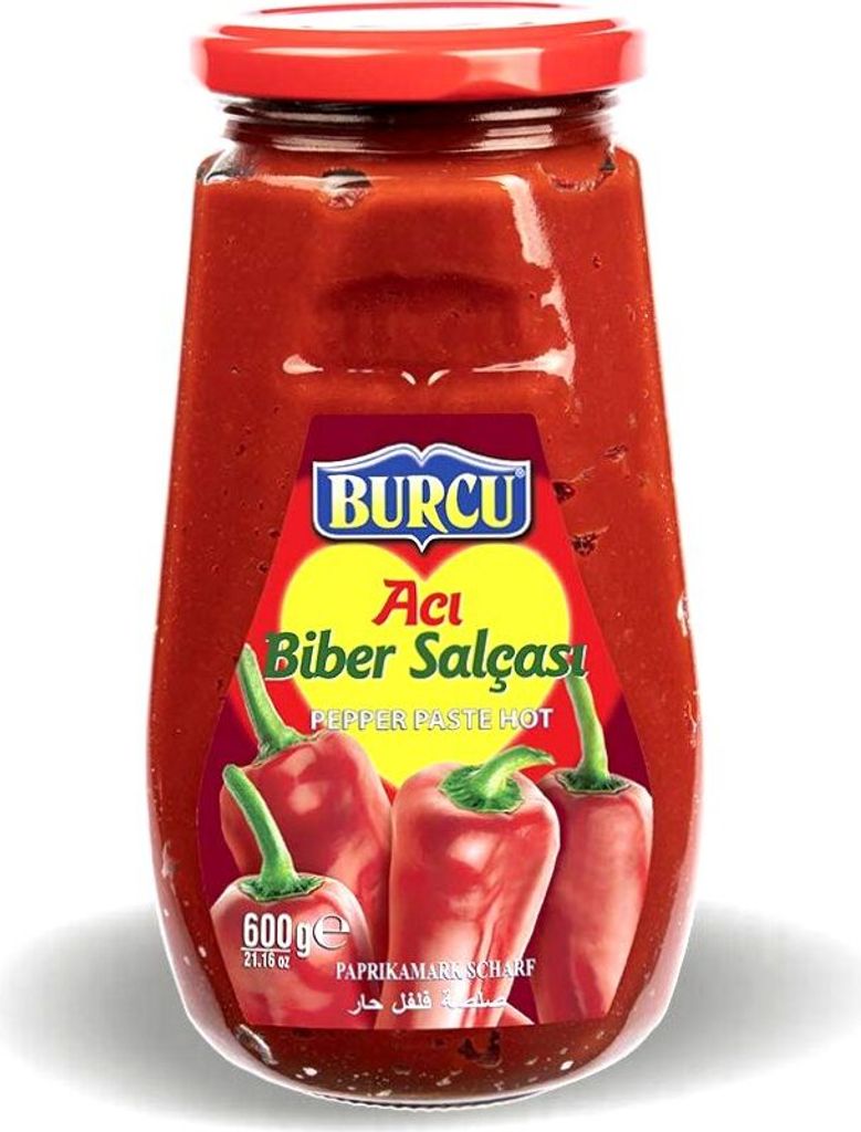 Burcu pepper pulp HOT in a jar - Aci Biber Salcasi 600g