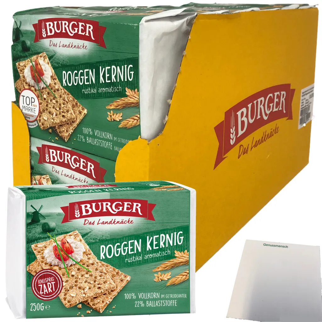 Burger the country crisps rye hearty rustic aromatic VPE (12x250g pack) + usy block