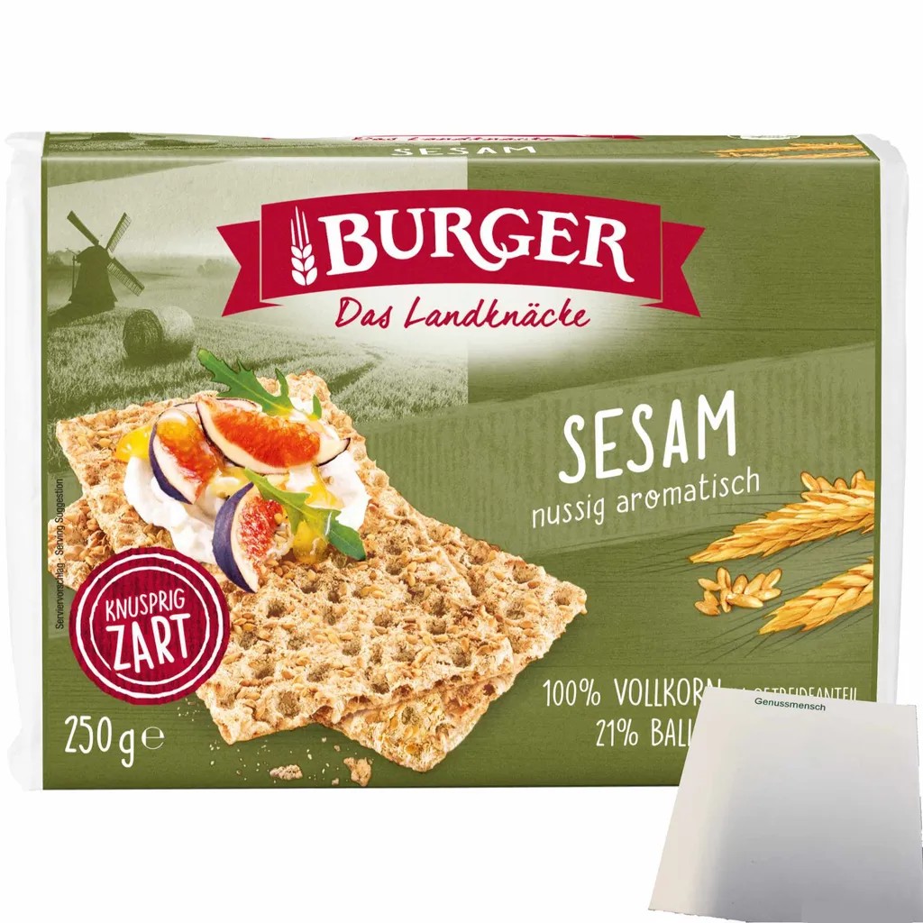 Burger the Landknäcke sesame nutty aromatic (250g pack) + usy block