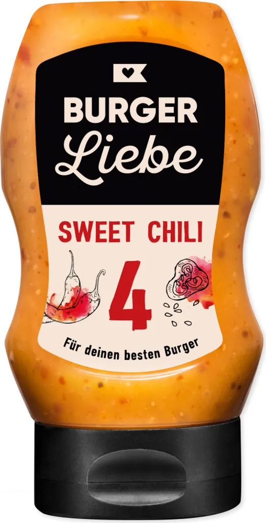 BURGER LIEBE Burger Sauce - Sweet Chili - 300ml - vegan - no preservatives