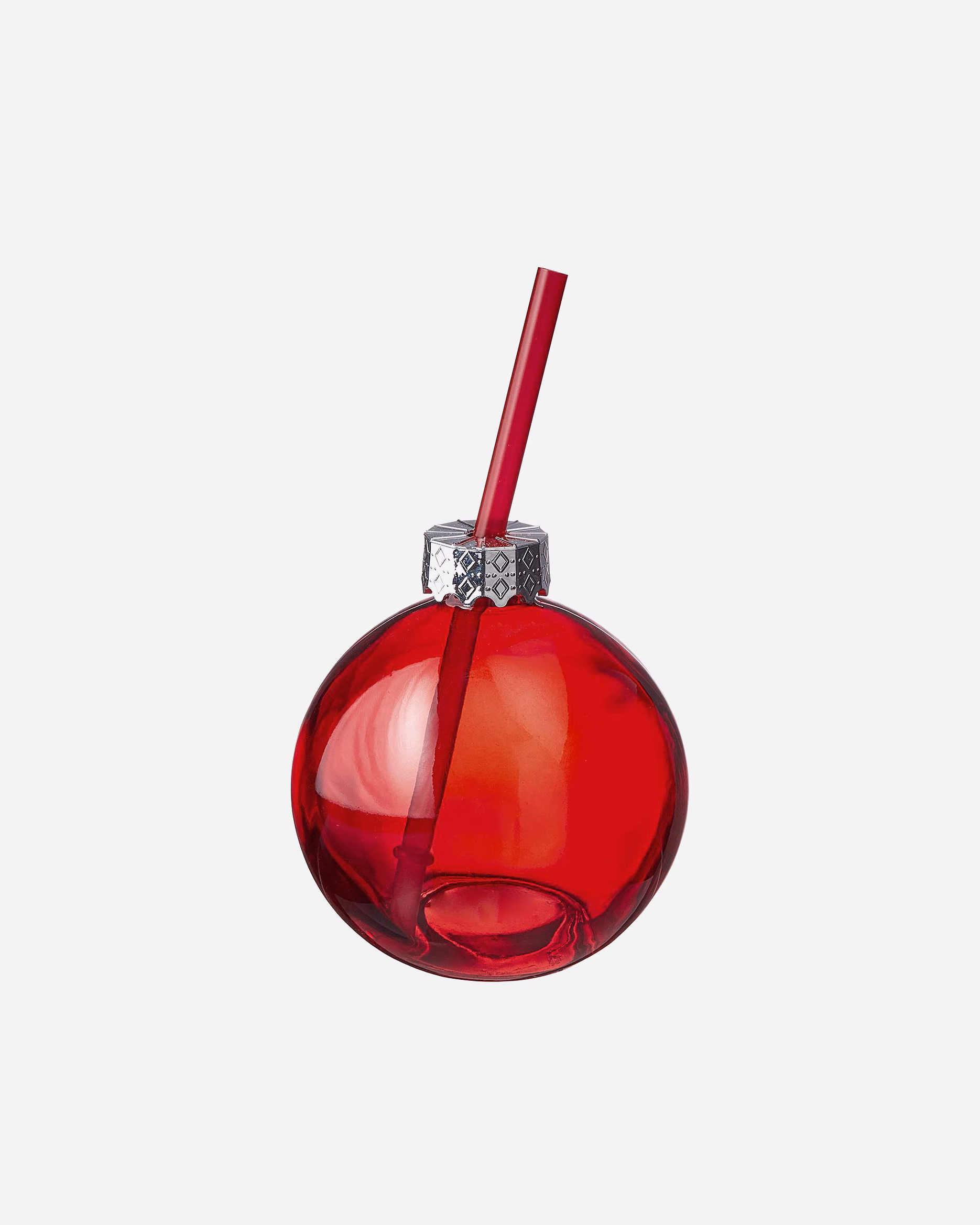BUTLERS Glass SANTAS BUBBLE glass ball with drinking straw