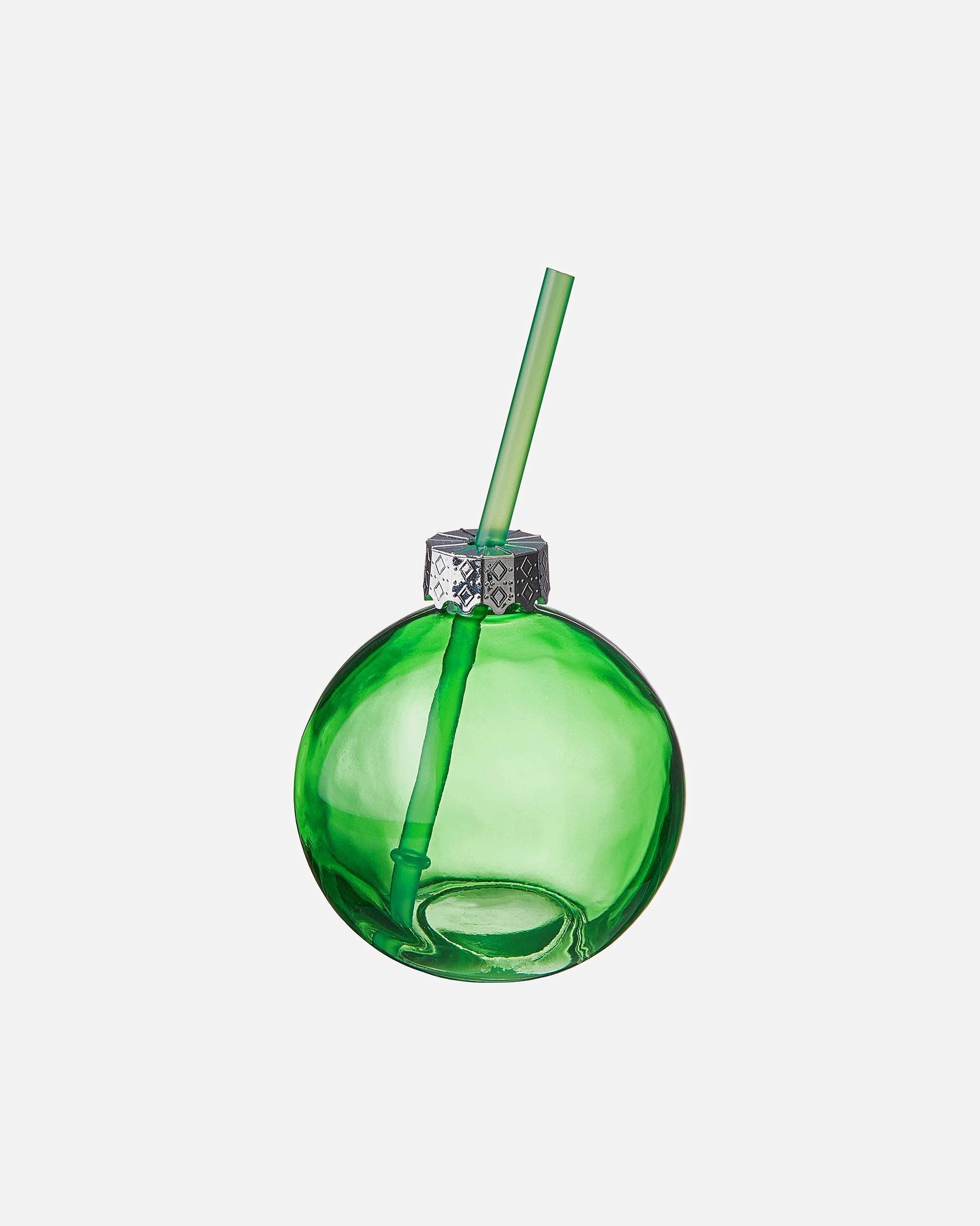 BUTLERS Glass SANTAS BUBBLE glass ball with drinking straw