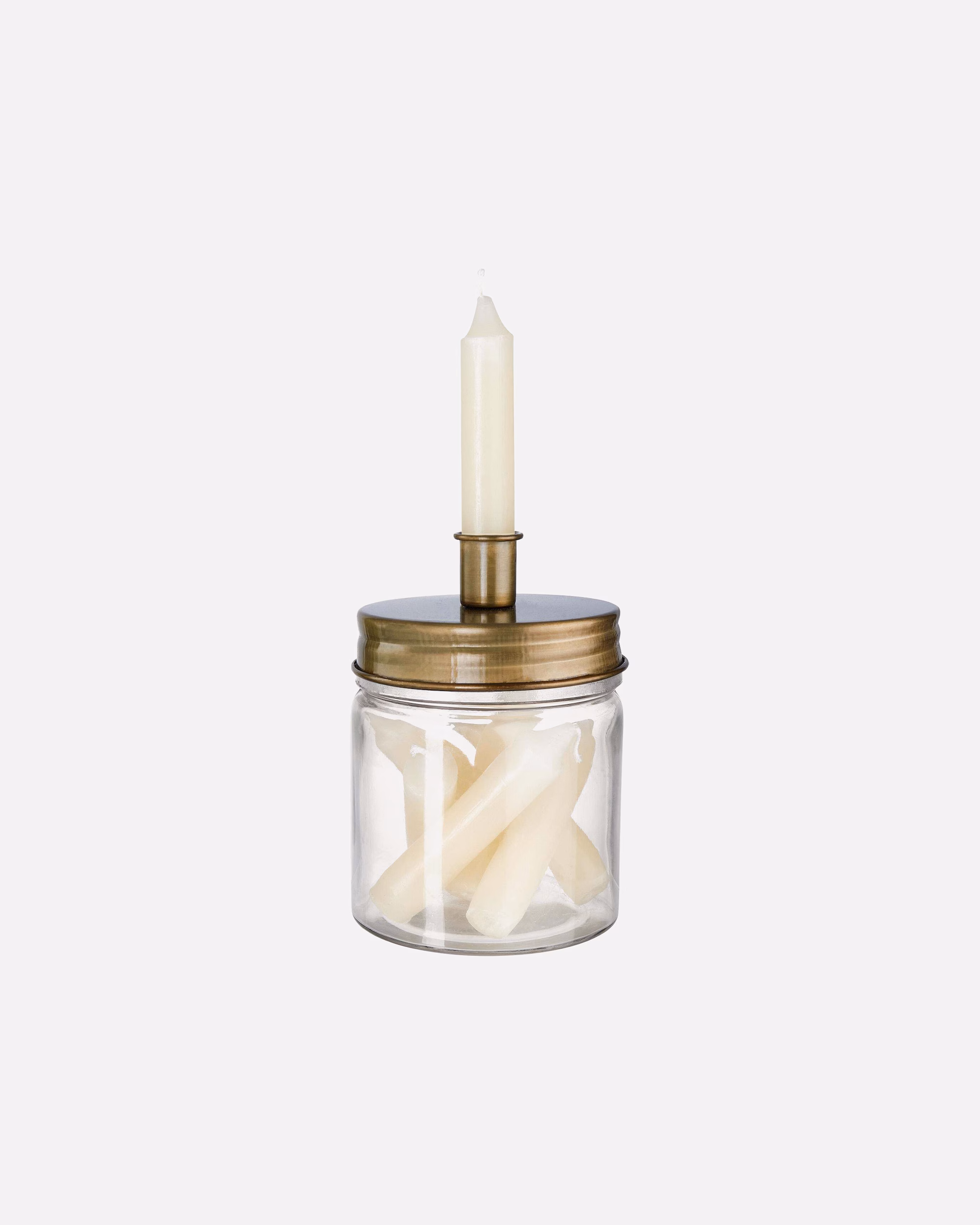 BUTLERS tea light holder LITTLE LIGHT candle holder & candle set cream
