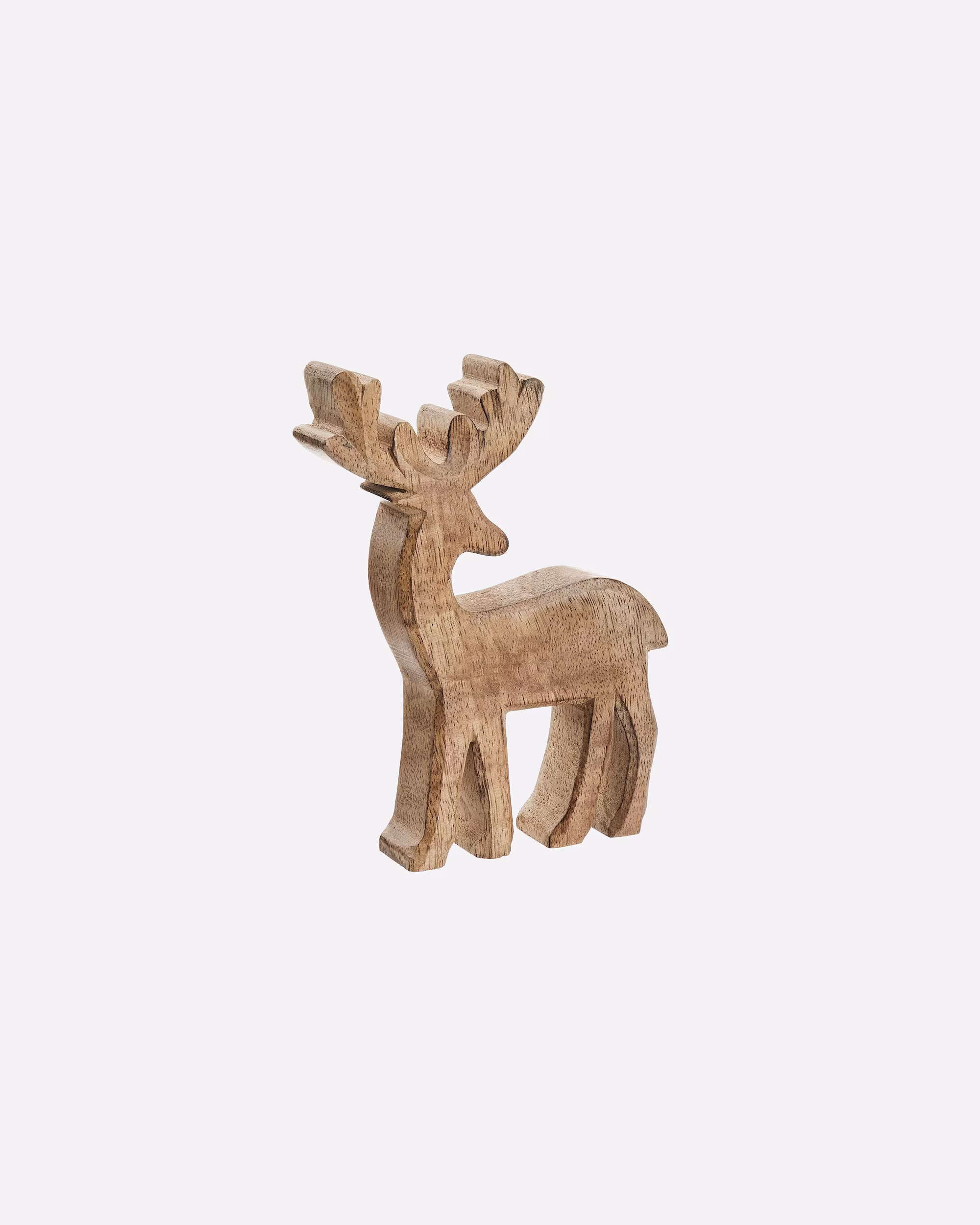 BUTLERS Christmas decoration FOREST decorative deer made of mango wood W 15 x H 11cm