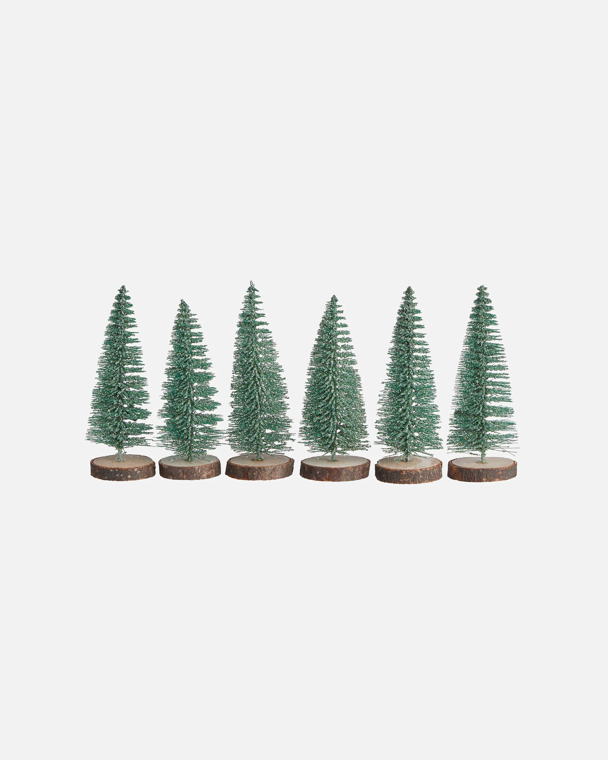 BUTLERS Christmas decorations X-MAS mini Christmas trees set of 6