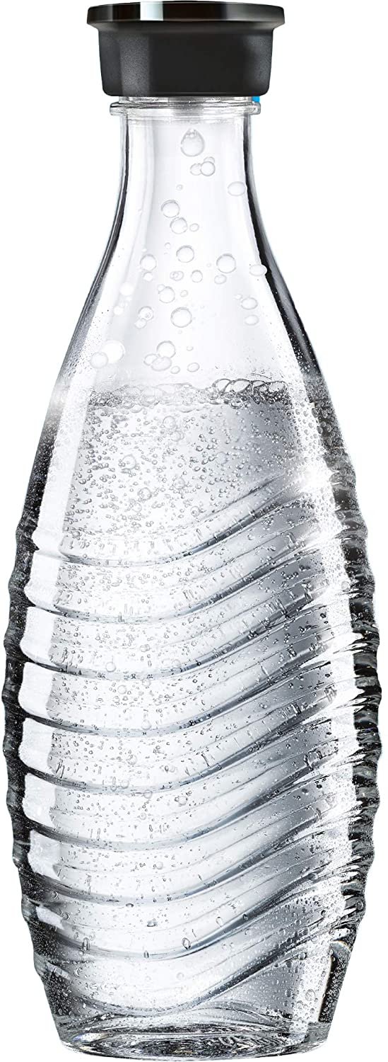 SodaStream 0.615L glass carafe dishwasher-safe with a tight-fitting lid for sparkling water such as Crystal or Penguin!