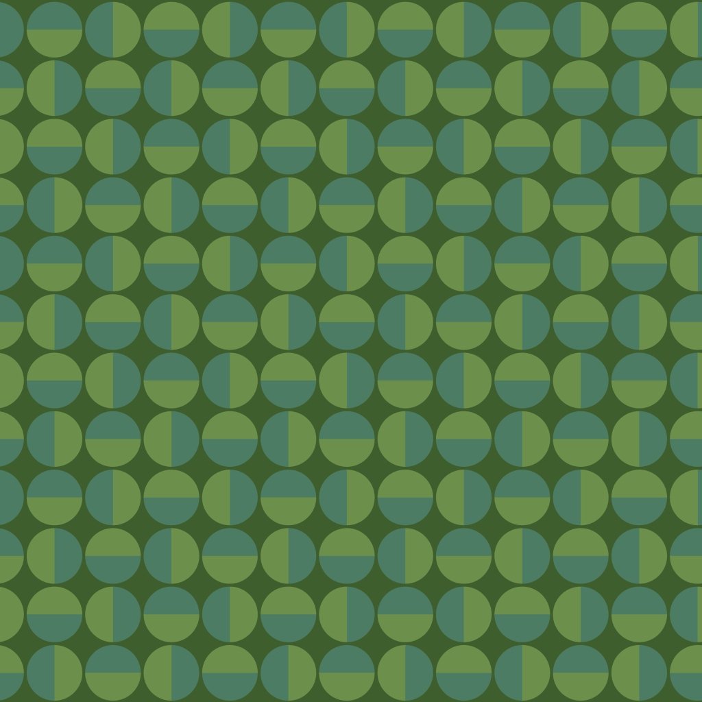Arne Jacobsen Geometric Kreismotiv 1777 Non-Woven Wallpaper Green And Green