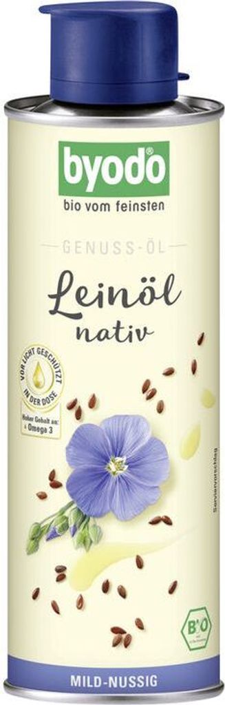 byodo Byodo Leinöl nativ in der Dose 0,25 l -- 250ml x 6  - 6er Pack VPE