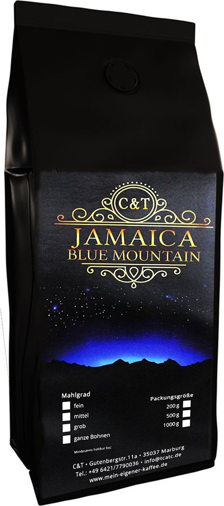 C&T 100% Jamaica Blue Mountain AA Wallenford Estate 200 g Ground Single Origin Rarity from Jamaica