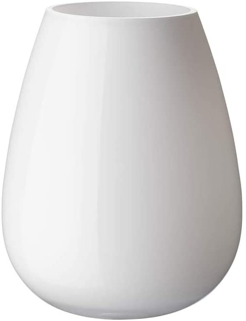 Villeroy & Boch Villeroy and Boch Drop 22.8 cm Large Arctic Breeze Vase, Glass, White