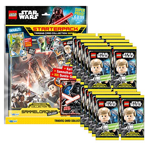 Unknown Lego Star Wars Series 1 Trading Cards – 1 Starter + 20 Booster – De