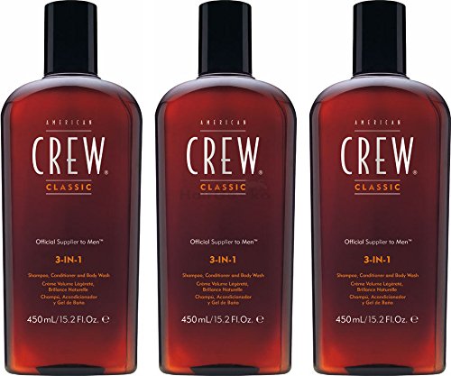 American Crew 3 in 1 Shampoo Conditioner & Body Wash 3 x 250 ml = 750 ml