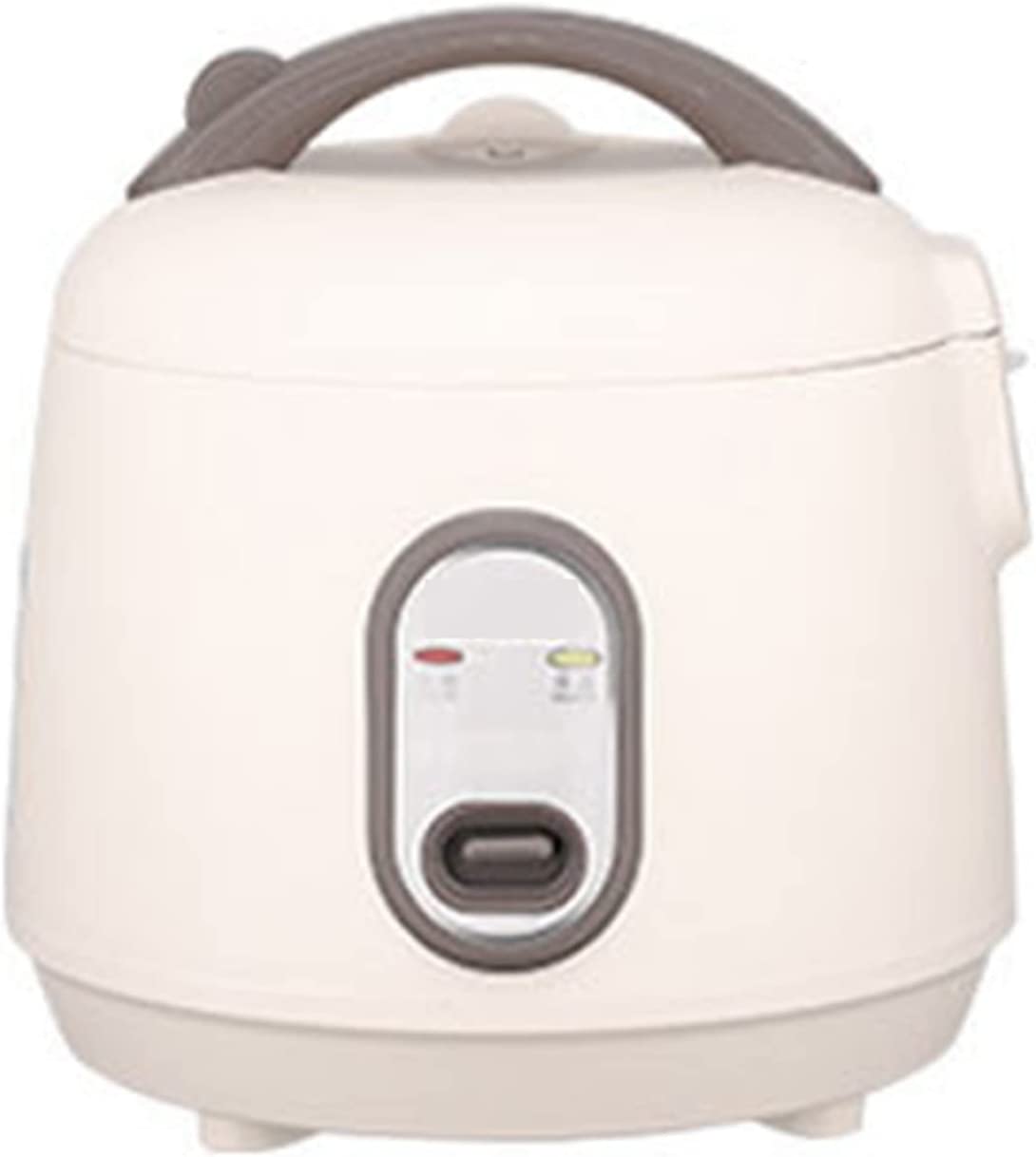 Mini Rice Cooker Electric Non-Stick Rice Cooker Alloy Plastic Multifunctional Portable Non-Stick Electric Rice Cooker 2L Lining (White)
