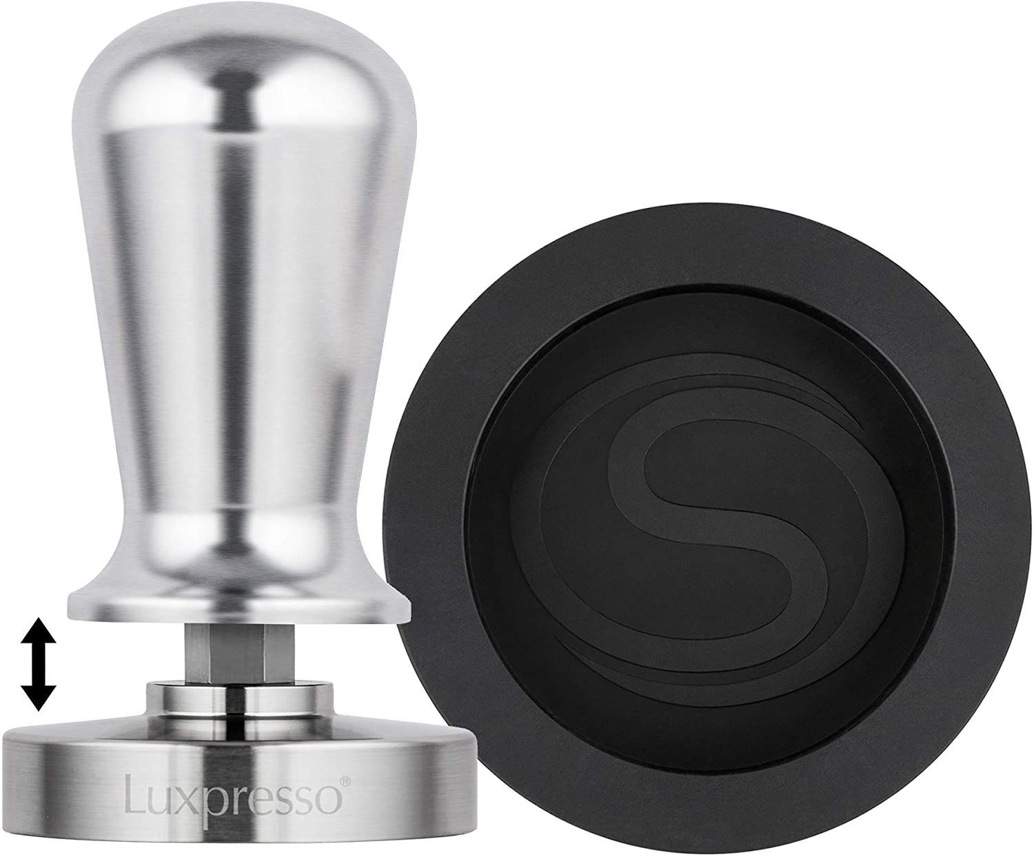 Luxpresso Tamper Stainless Steel 51 mm with Rotonda Tamper Mat / Press Station Various Design