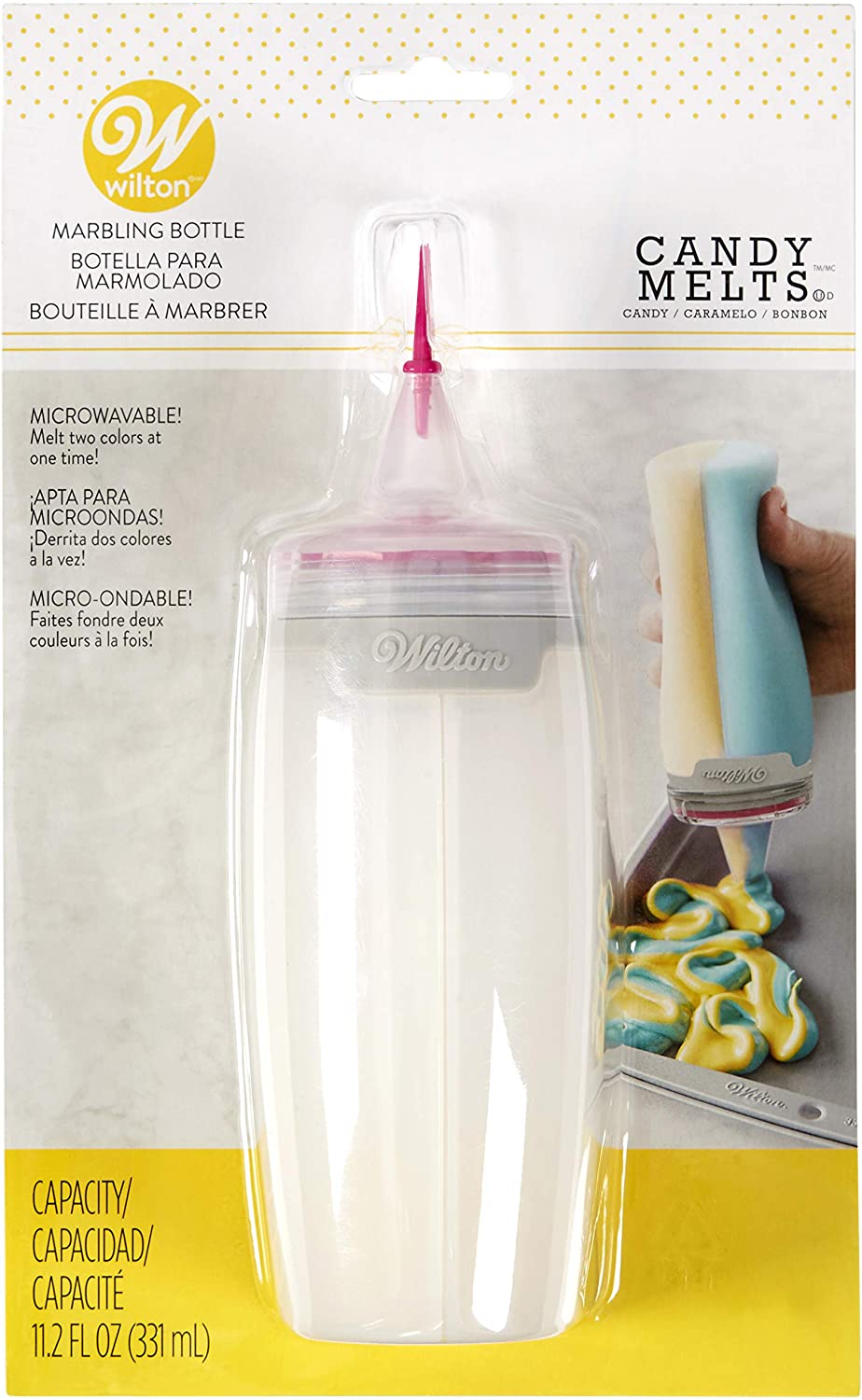 Wilton Candy Melts Silicone Marbling Bottle, Transparent